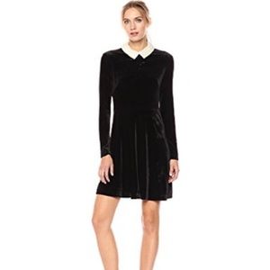 Betsey Johnson black velvet fit n flare dress